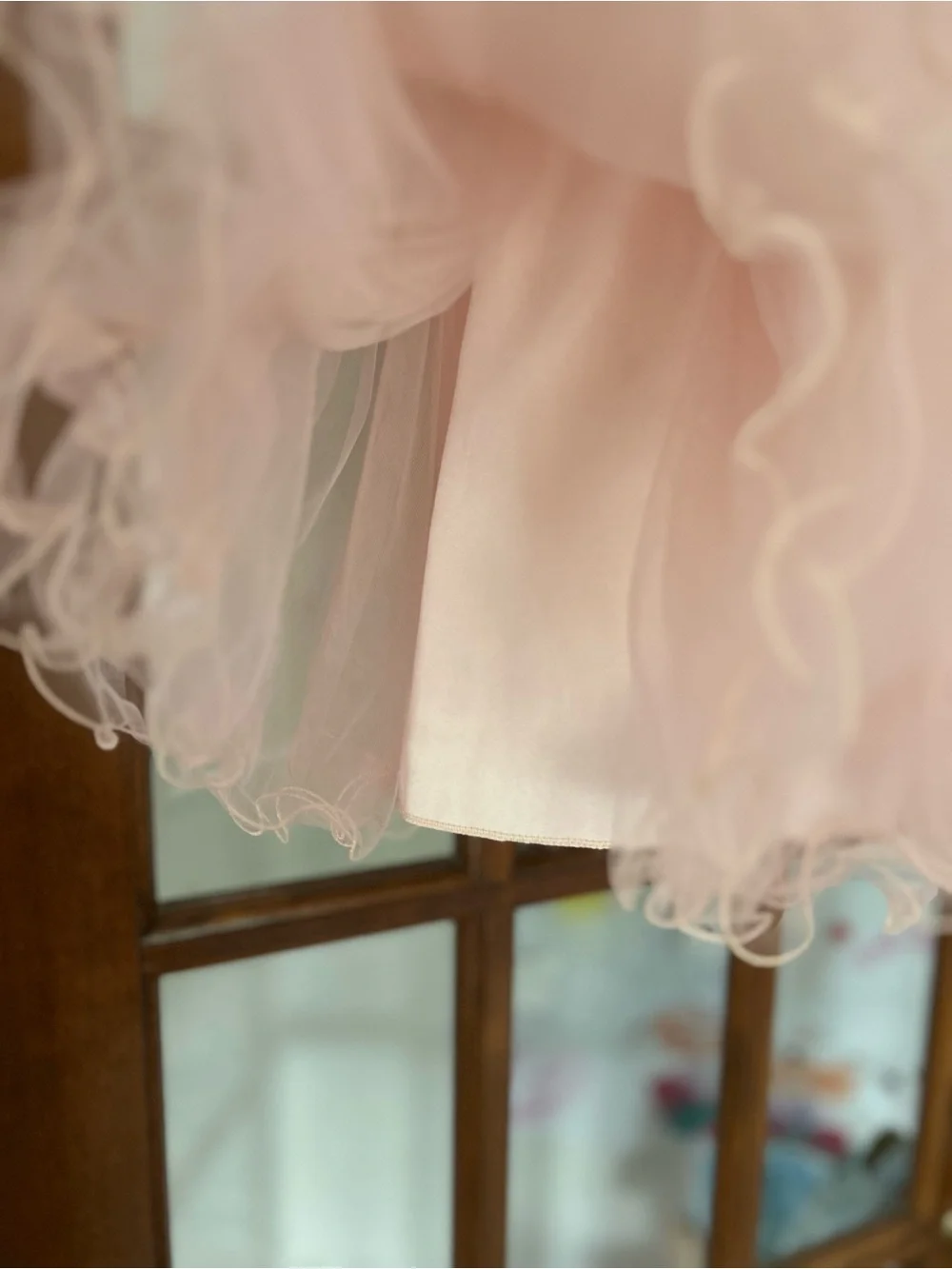 Rose Campanula Blush Pink and White Tulle Party Dress